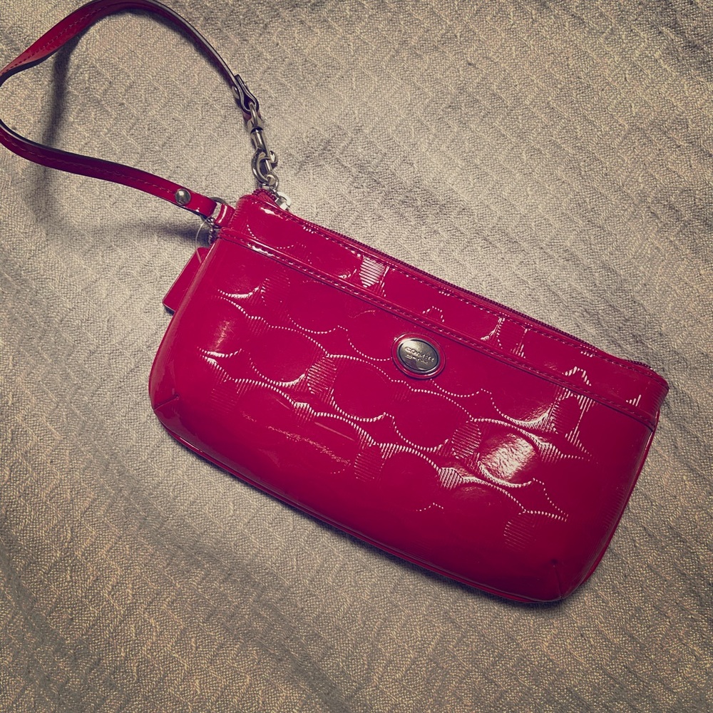 Red coach wallet